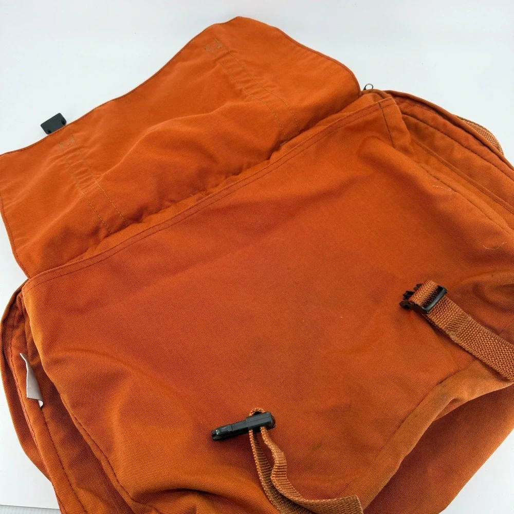 Vtg Whole Earth Provision Co Orange Canvas Field Bag Messenger Shoulder USA Made